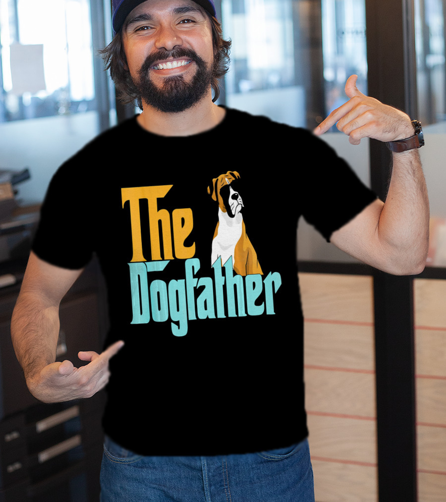 The Dogfather Boxer Vintage Funny T-Shirt
