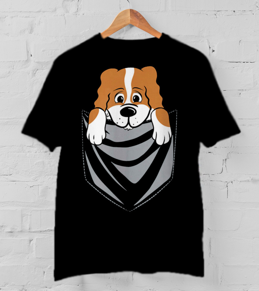 Cavalier King Charles Spaniel Cartoon Pocket Pup T-Shirt