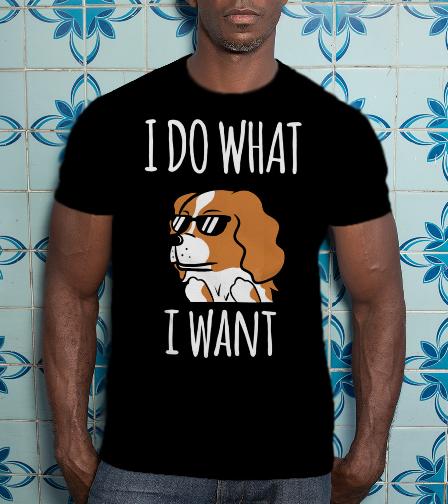 Cavalier King Charles Spaniel I Do What I Want Sunglasses T-Shirt