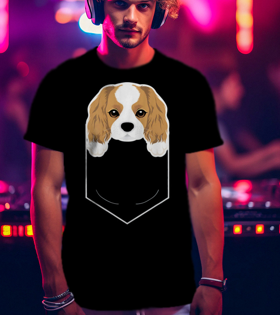 Cavalier King Charles Spaniel In My Pocket Cute Dog T-Shirt