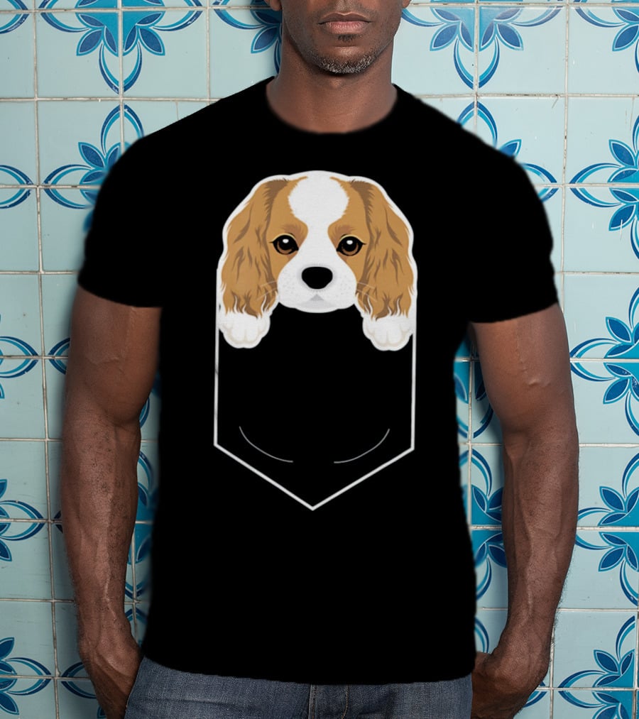 Cavalier King Charles Spaniel In My Pocket Cute Dog T-Shirt
