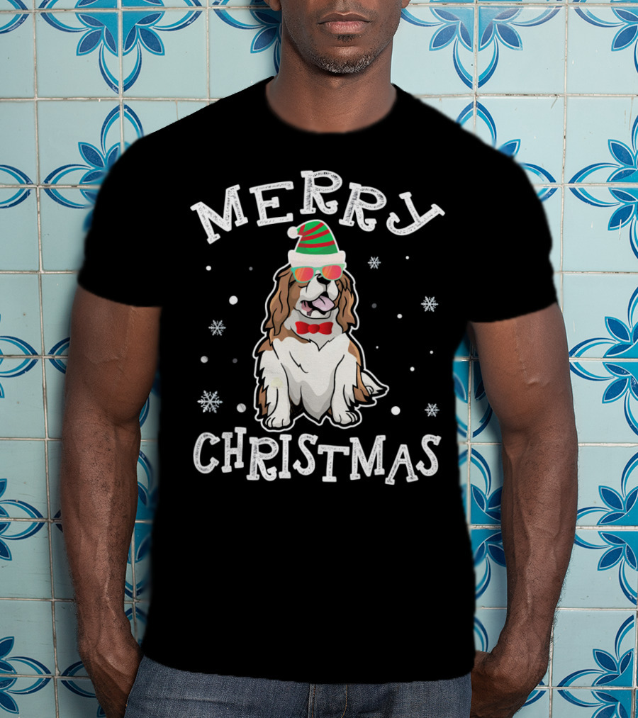 CAVALIER KING CHARLES SPANIEL Merry Christmas Noel Hat T-Shirt