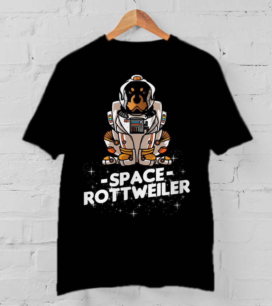 Space Rottweiler Astronaut Suit Christmas Dog T-Shirt