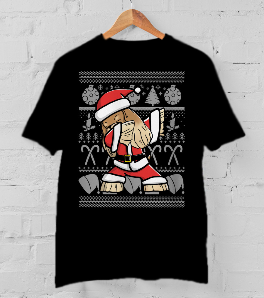 Cocker Spaniel Dabbing Dog Dab Ugly Christmas Sweater Santa Holiday T-Shirt