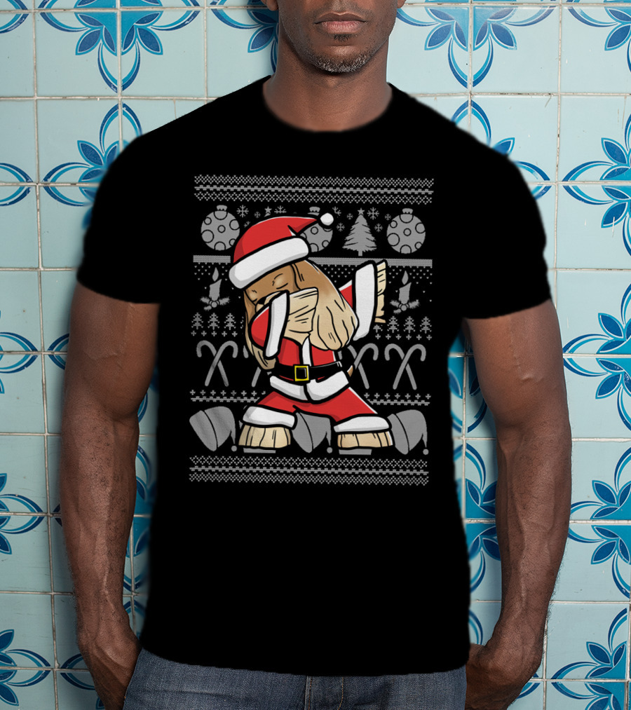 Cocker Spaniel Dabbing Dog Dab Ugly Christmas Sweater Santa Holiday T-Shirt