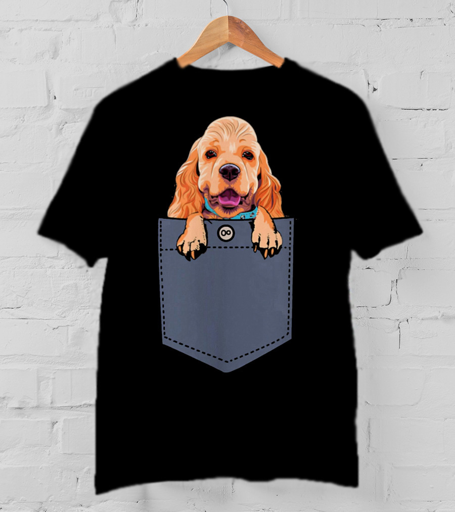 Cocker Spaniel Dog In Your Pocket Cute Canine Companion T-Shirt