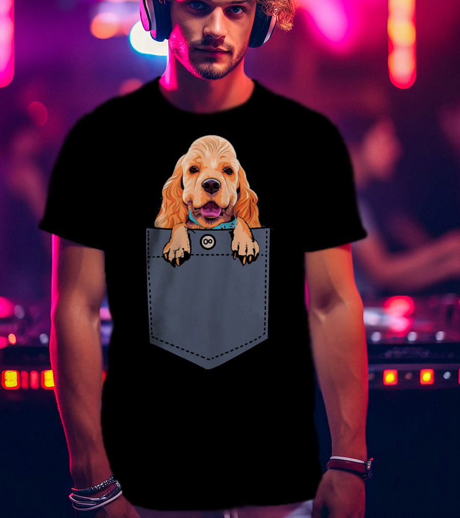 Cocker Spaniel Dog In Your Pocket Cute Canine Companion T-Shirt