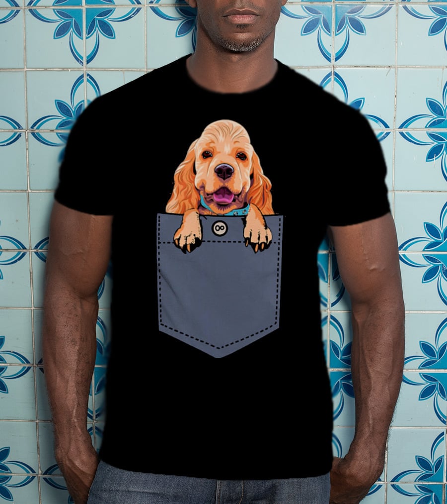 Cocker Spaniel Dog In Your Pocket Cute Canine Companion T-Shirt