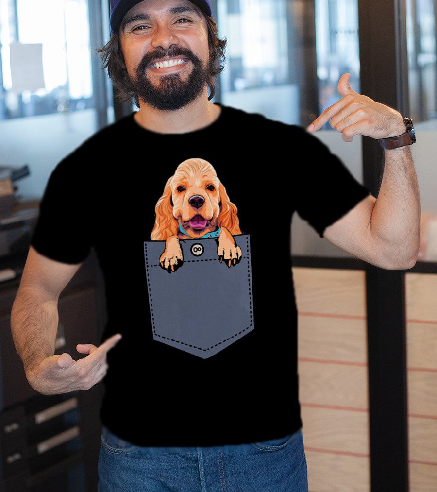 Cocker Spaniel Dog In Your Pocket Cute Canine Companion T-Shirt