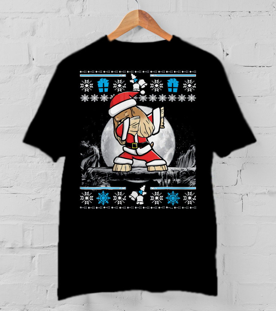 Cocker Spaniel Santa Outfit With Snowflakes And Gifts Festive T-Shirt