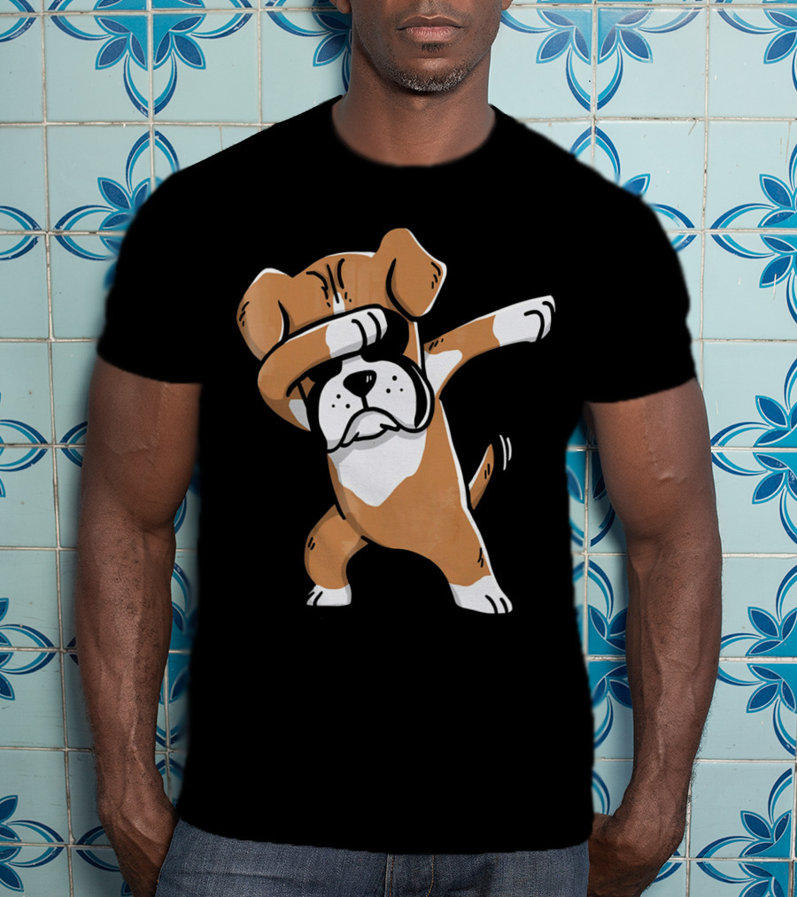 Dabbing Boxer Dog Kids Boxer Dog T-Shirt