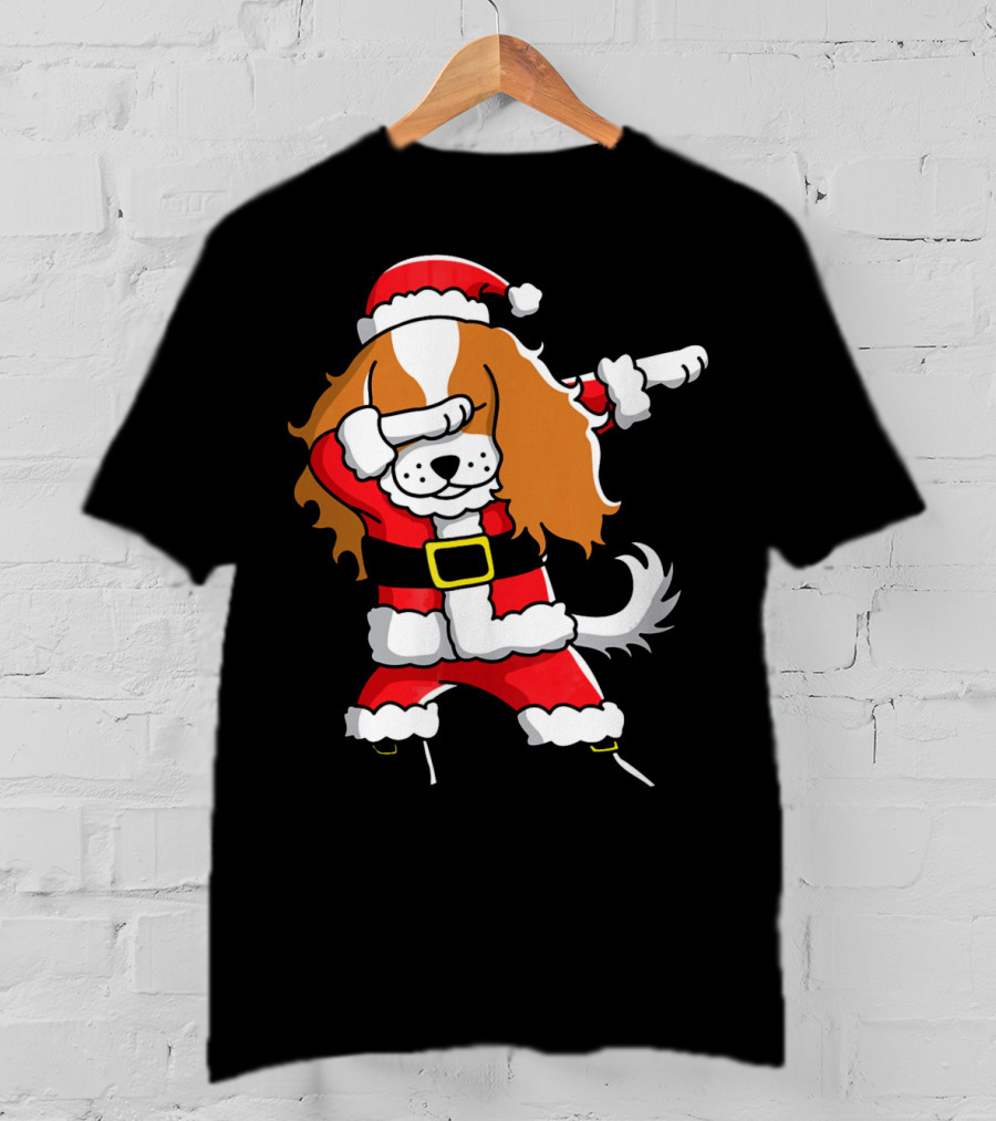 Santa Dabbing Cavalier King Charles Spaniel T-Shirt
