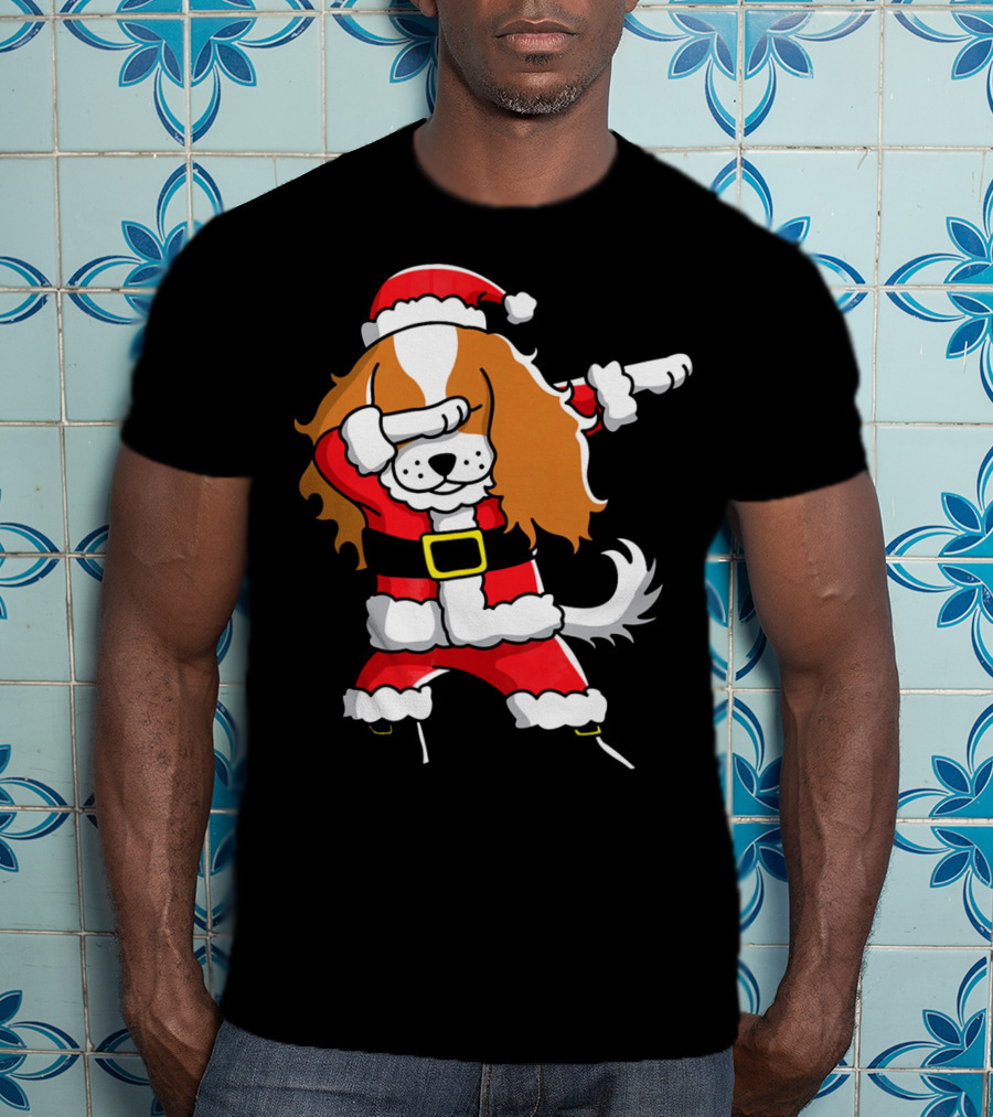 Santa Dabbing Cavalier King Charles Spaniel T-Shirt