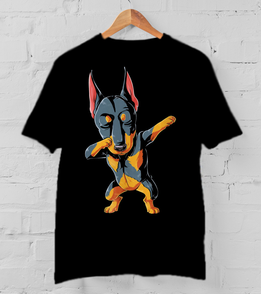 Kids Doberman Pinscher Dabbing Boys Dab T-Shirt