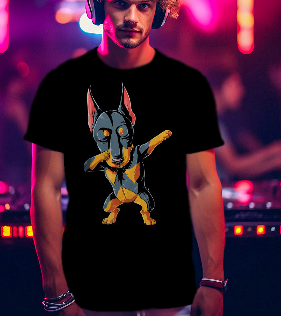 Kids Doberman Pinscher Dabbing Boys Dab T-Shirt