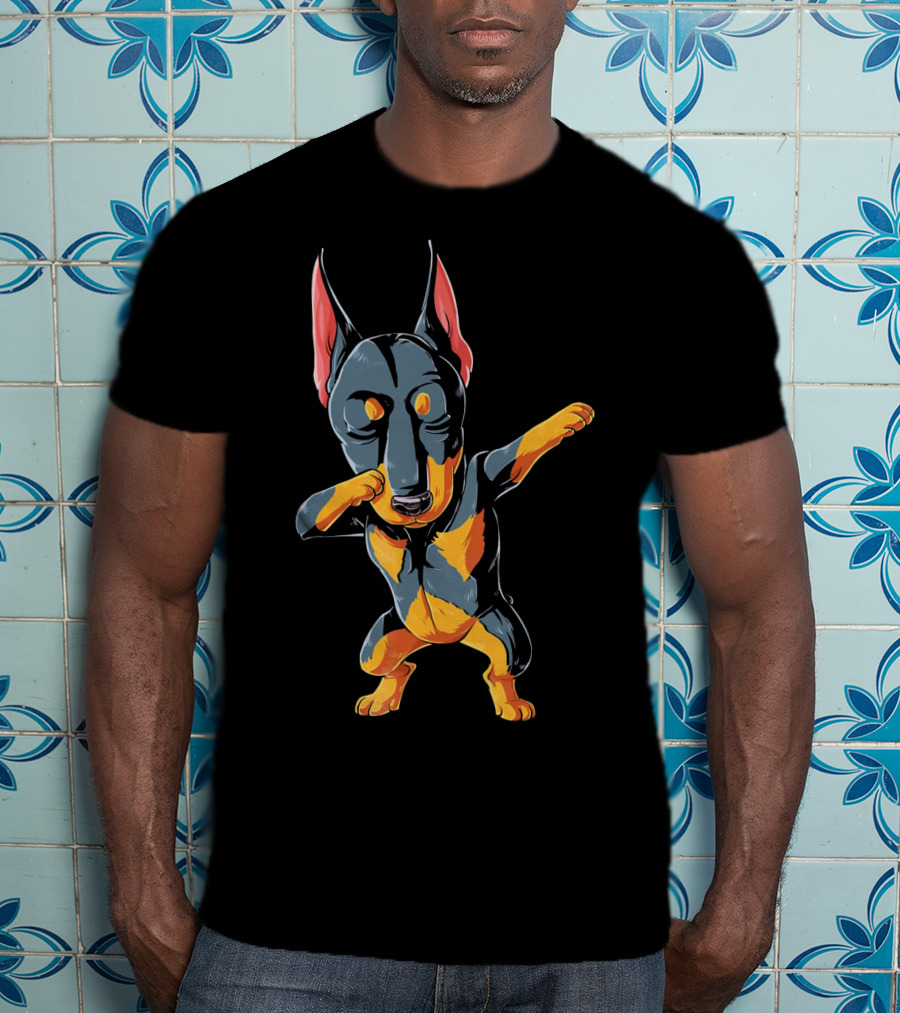 Kids Doberman Pinscher Dabbing Boys Dab T-Shirt