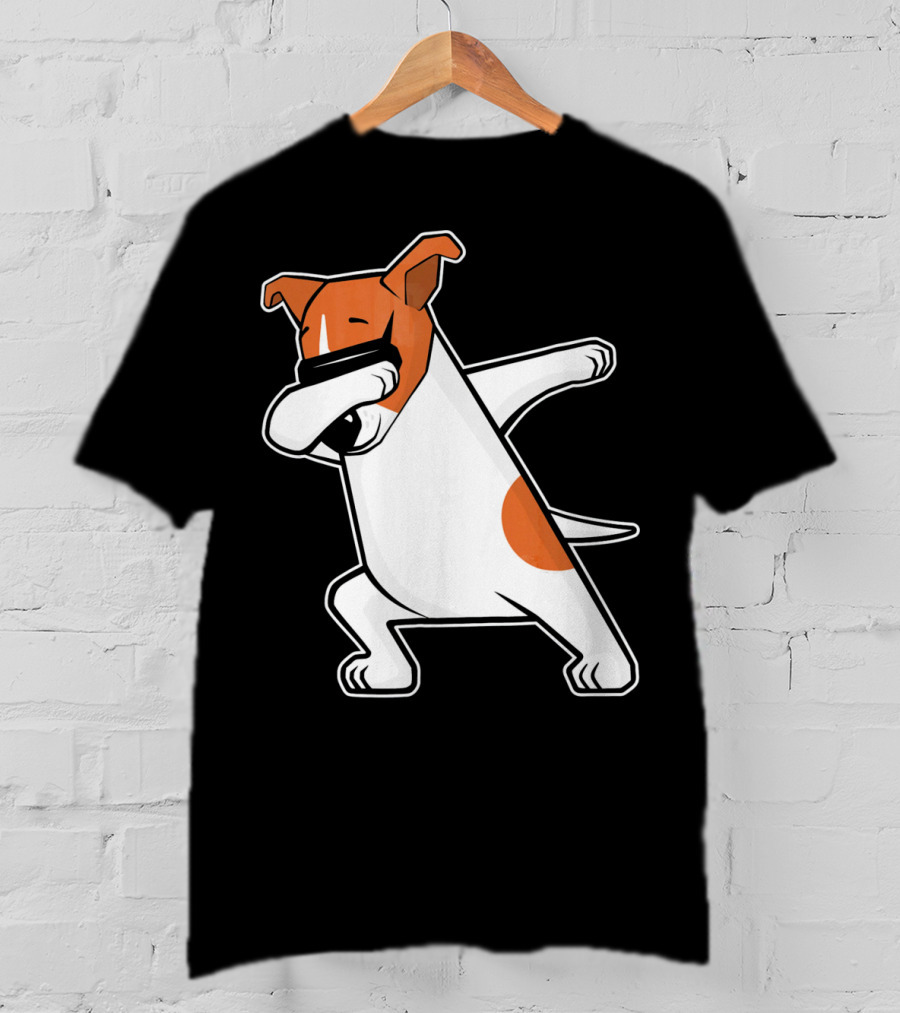 Jack Russell Dog Doing The Dab Dance Funny Cute T-Shirt