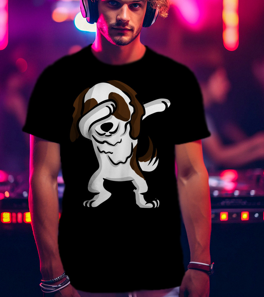Dabbing Shih Tzu Dog Dab Pose Cartoon T-Shirt