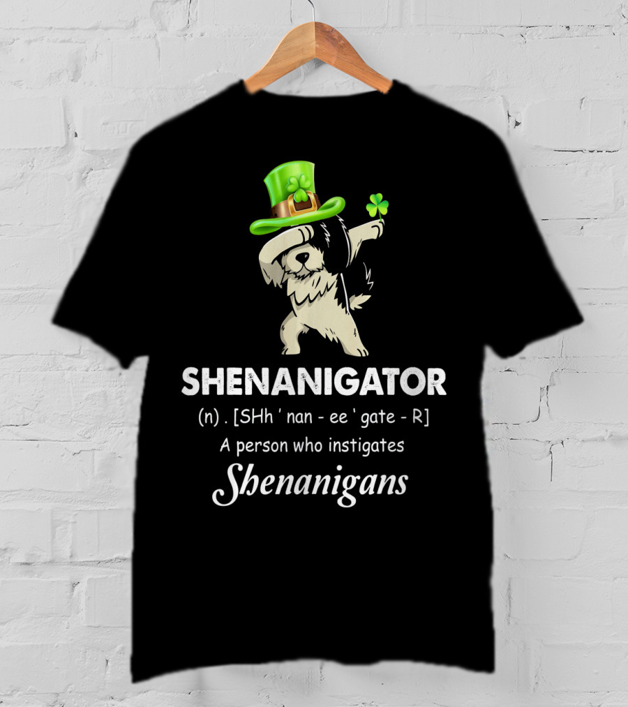 Shenanigator Dabbing Shih Tzu Definition Patricks T-Shirt