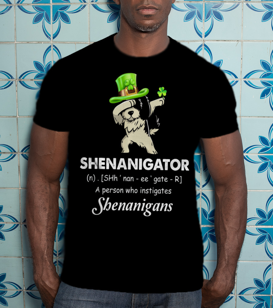 Shenanigator Dabbing Shih Tzu Definition Patricks T-Shirt