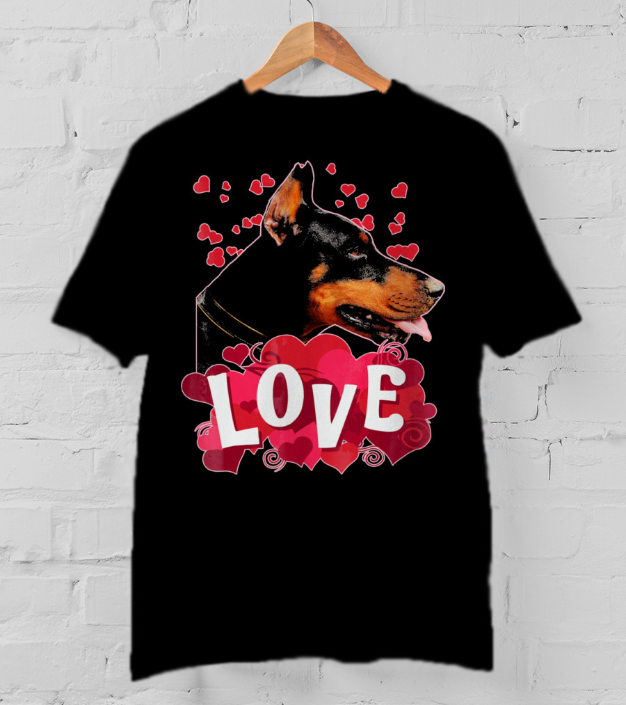 LOVE Doberman Pincher Dog T-Shirt