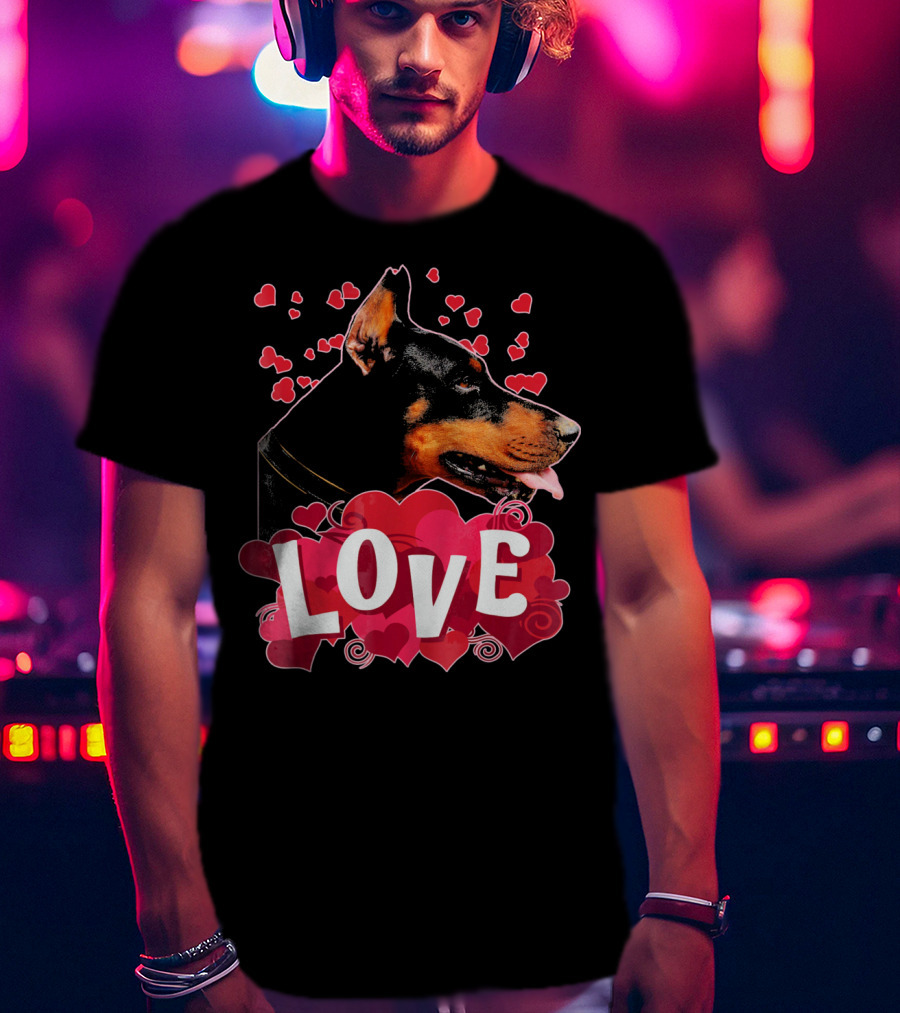 LOVE Doberman Pincher Dog T-Shirt