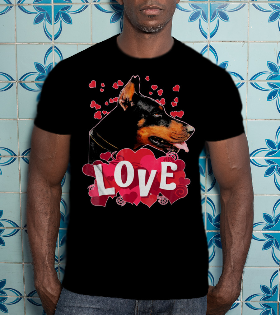 LOVE Doberman Pincher Dog T-Shirt