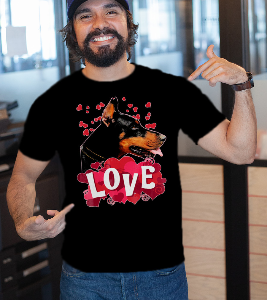 LOVE Doberman Pincher Dog T-Shirt