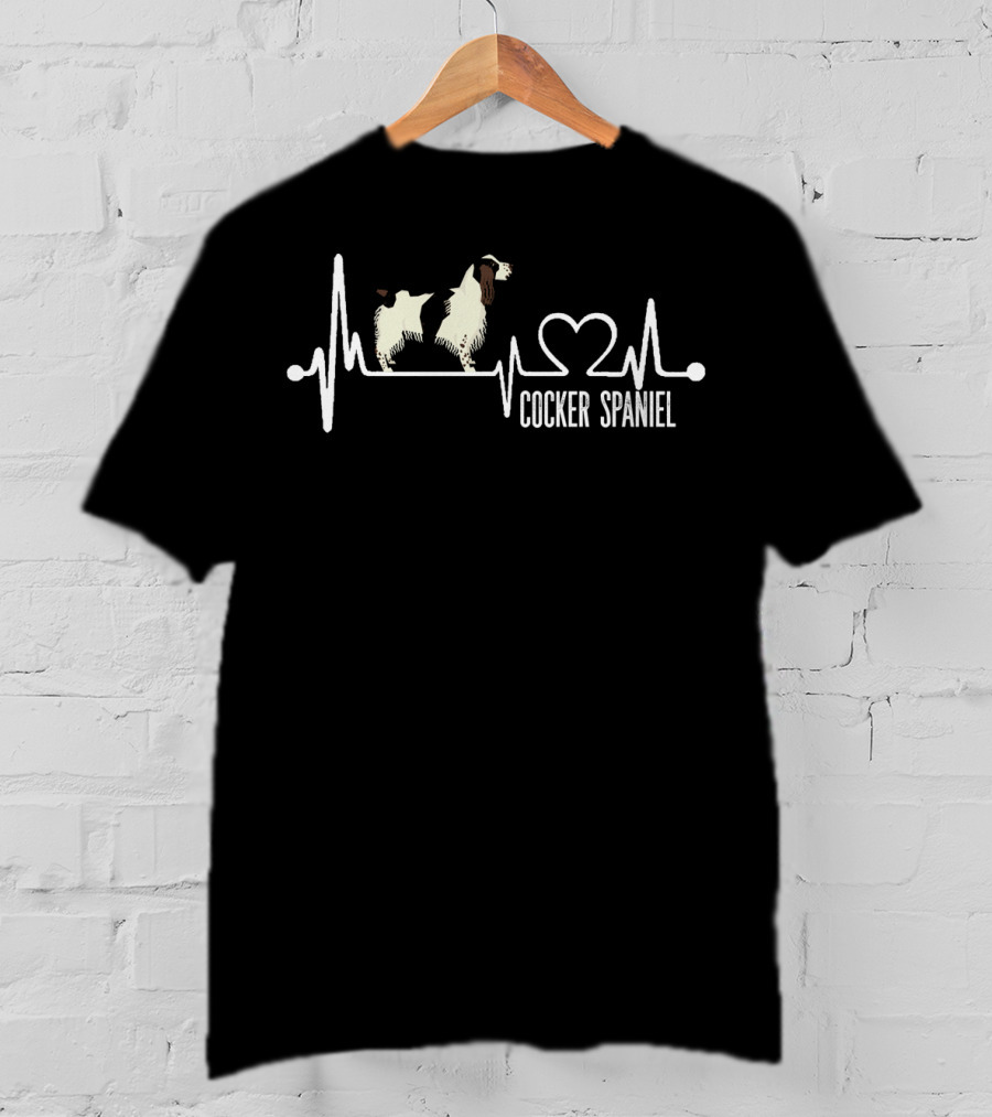 Cocker Spaniel Love Heartbeat T-Shirt