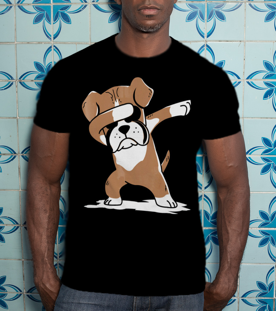 Funny Boxer Dog Dabbing T-Shirt