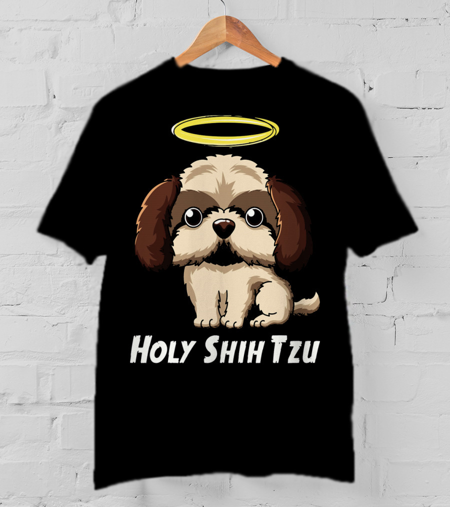 Holy Shih Tzu Funny Dog Owner Halo T-Shirt