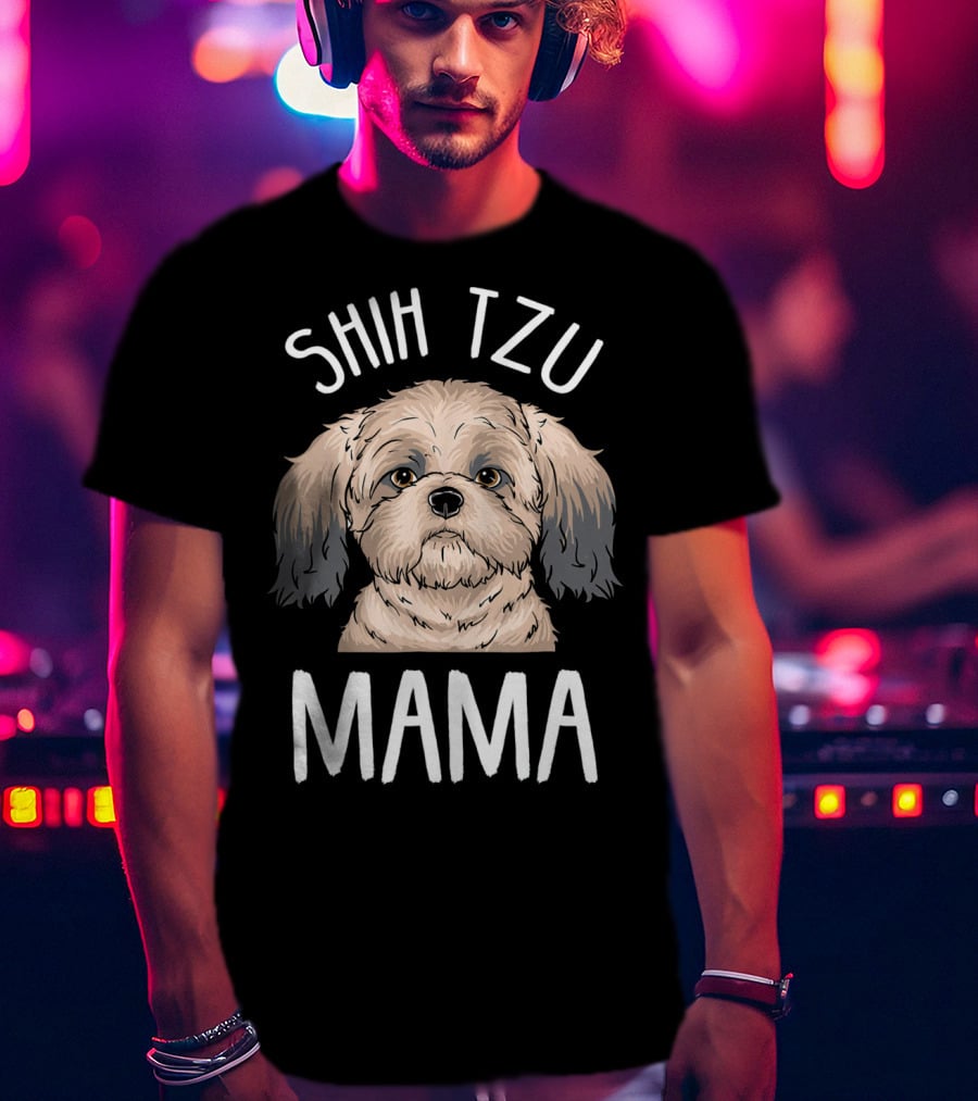 Shih Tzu Mama Funny Shih Tzu Mom T-Shirt