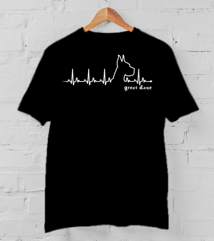 Great Dane Heartbeat Line T-Shirt