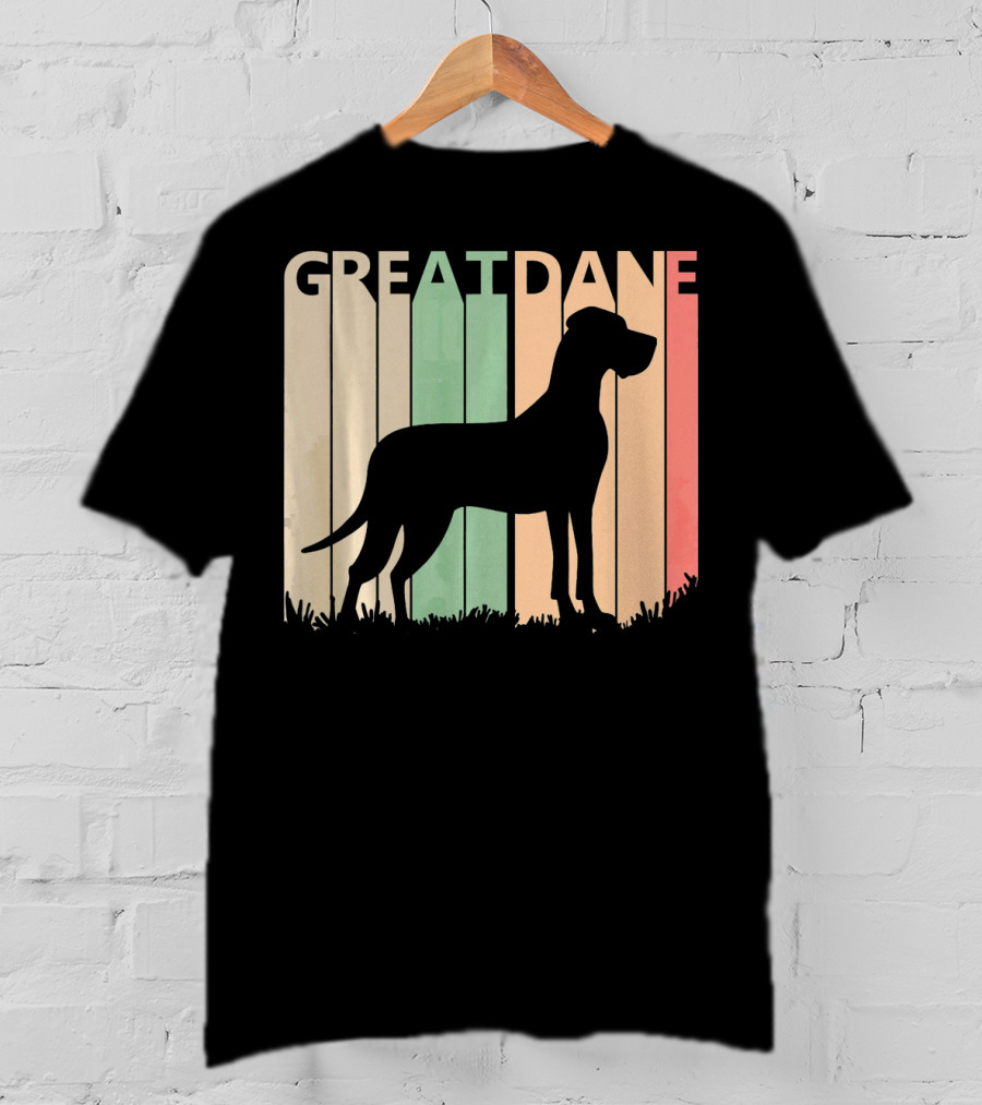 Great Dane Valentine Vintage Silhouette For Him T-Shirt