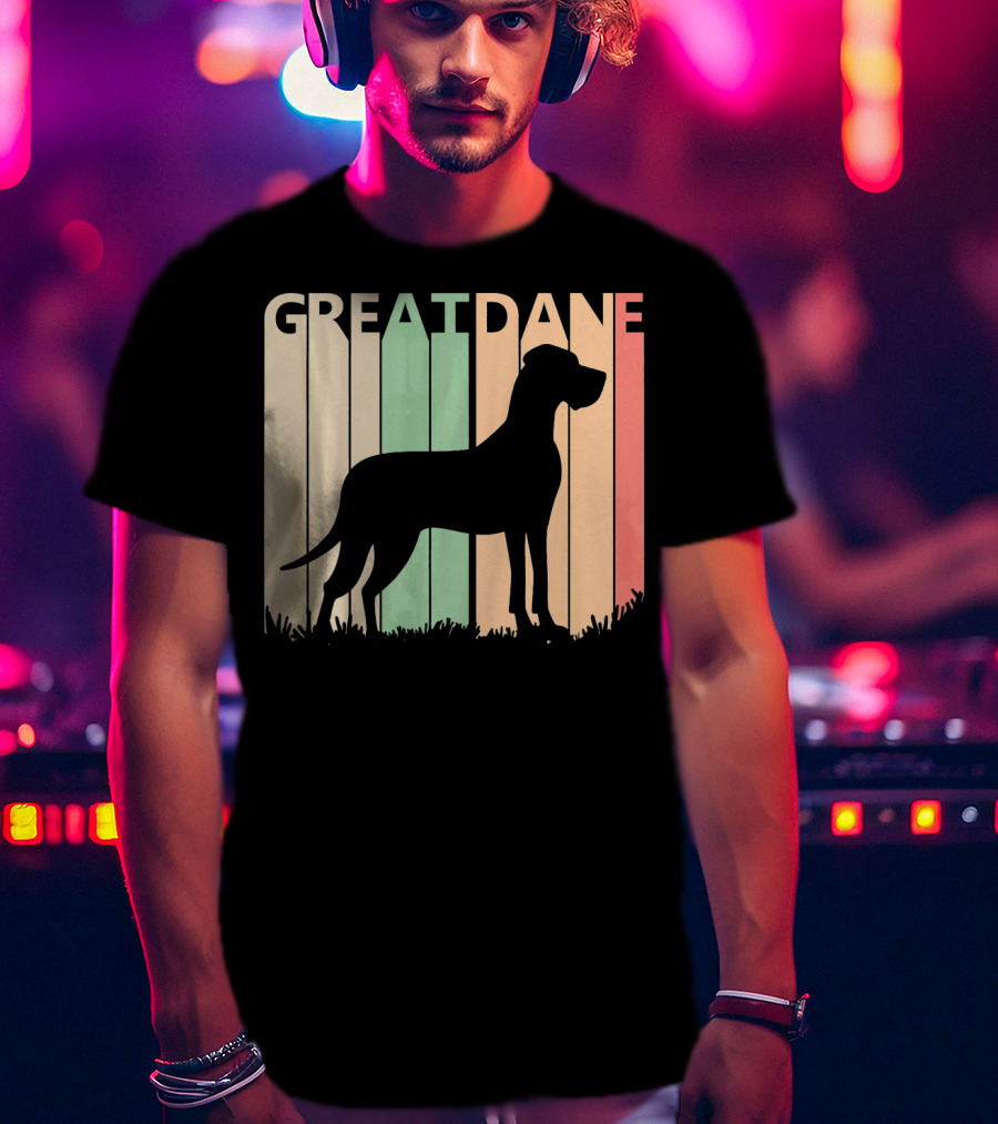 Great Dane Valentine Vintage Silhouette For Him T-Shirt