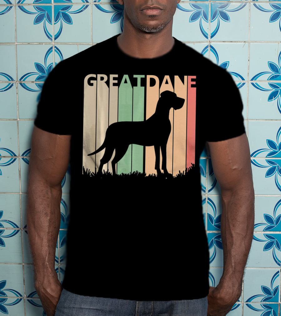 Great Dane Valentine Vintage Silhouette For Him T-Shirt