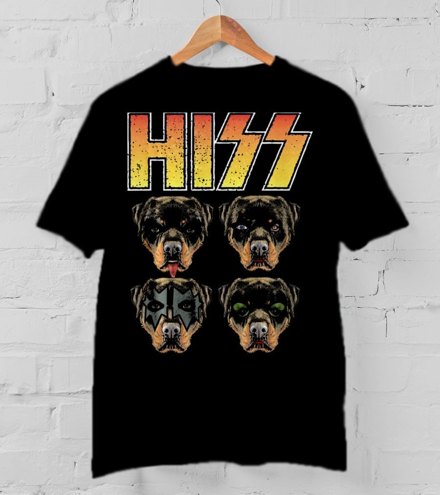 Hiss Rottweiler Rott Rottie Rockin' Faces T-Shirt