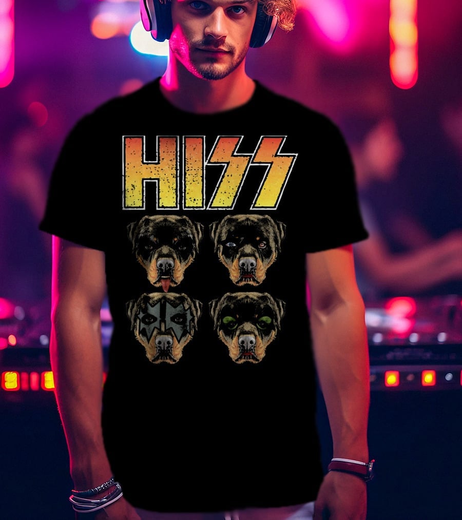 Hiss Rottweiler Rott Rottie Rockin' Faces T-Shirt