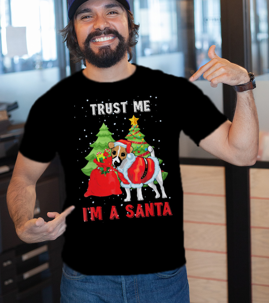 Trust Me I'm A Santa Jack Russell Dog Christmas Holiday T-Shirt