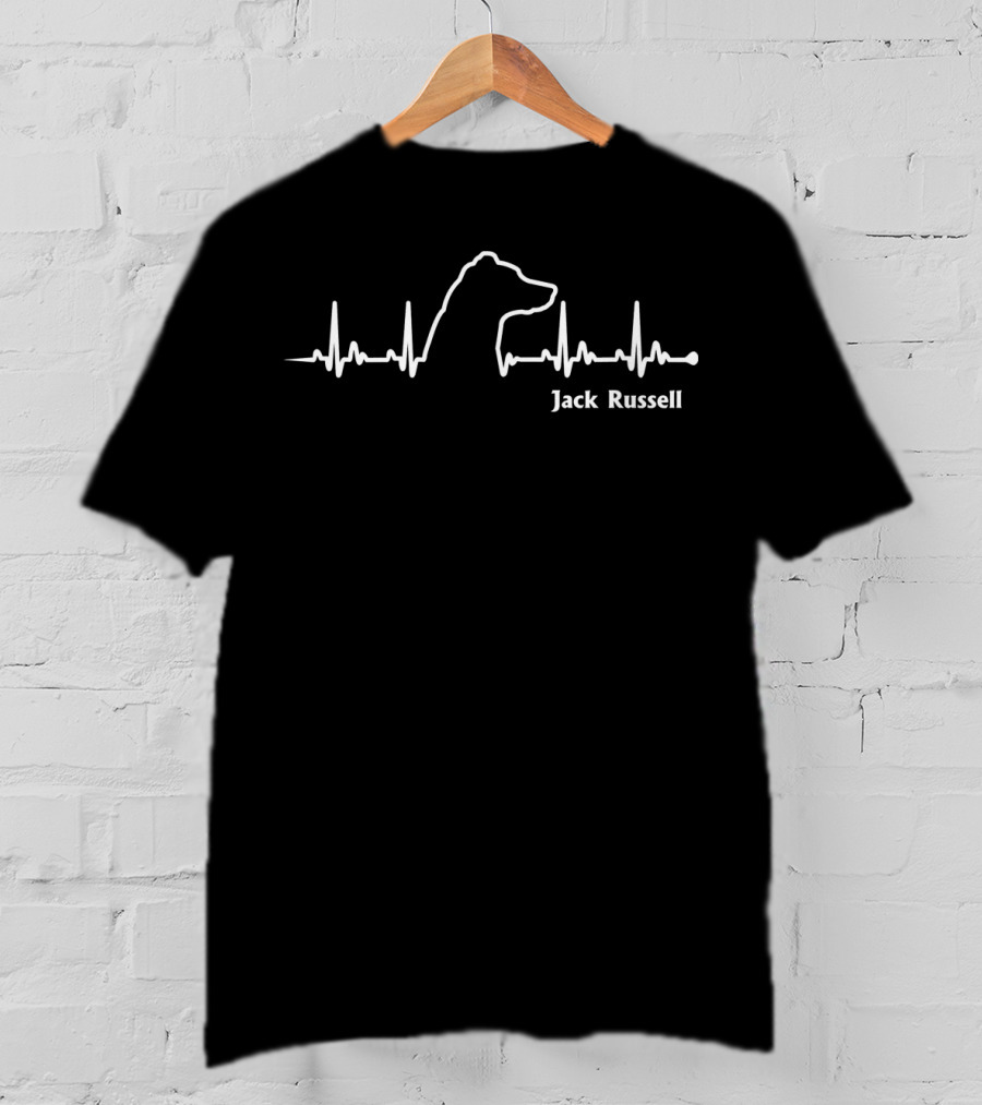 Jack Russell Dog Heartbeat Line T-Shirt