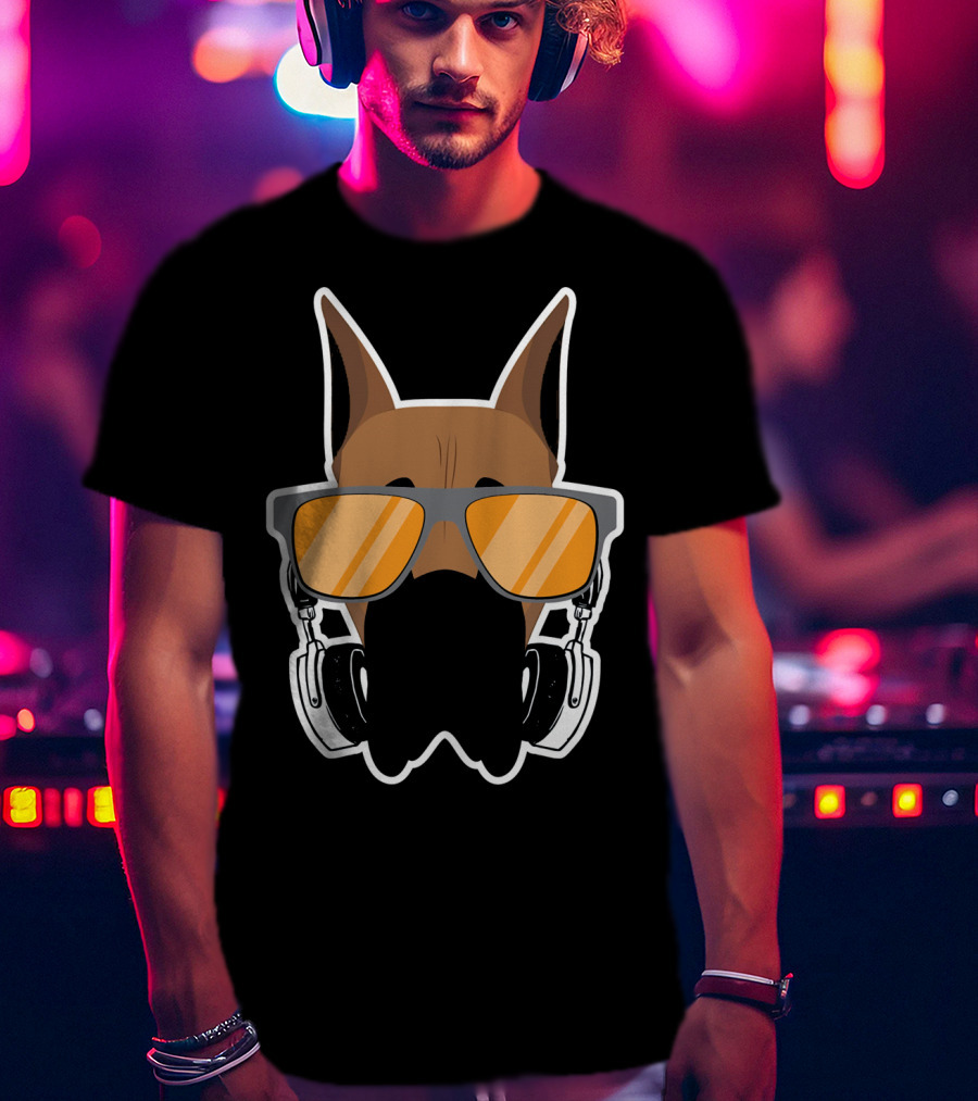 DJ Great Dane With Headphones And Sunglasses T-Shirt