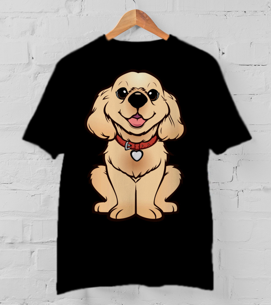 Cockapoo Retriever Cocker Dog Cartoon T-Shirt