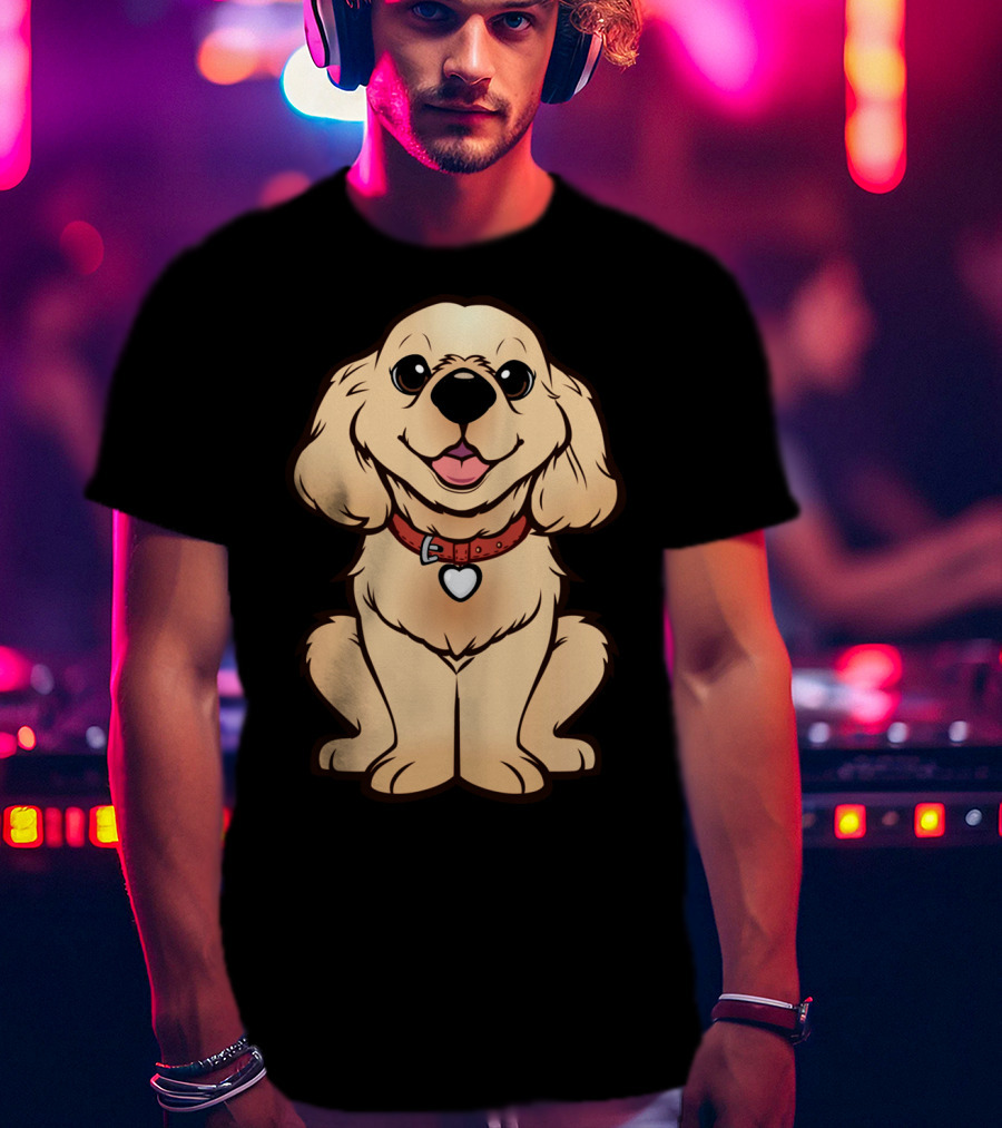 Cockapoo Retriever Cocker Dog Cartoon T-Shirt