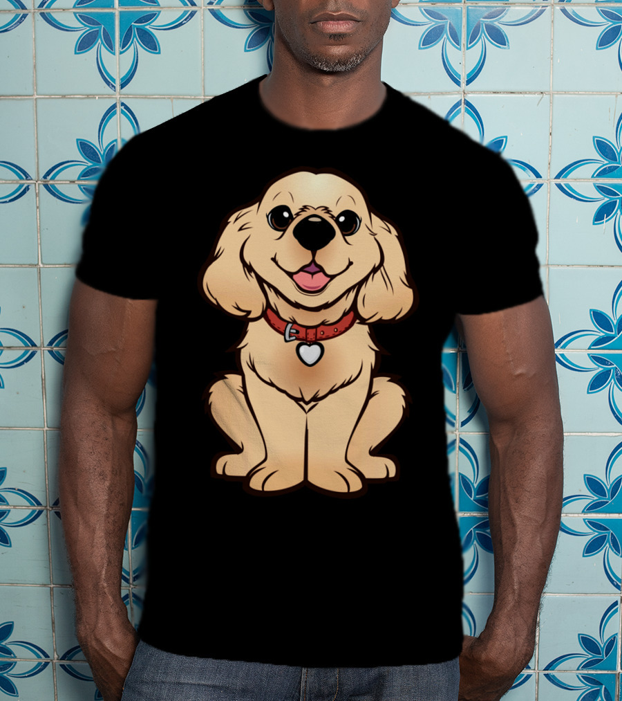 Cockapoo Retriever Cocker Dog Cartoon T-Shirt