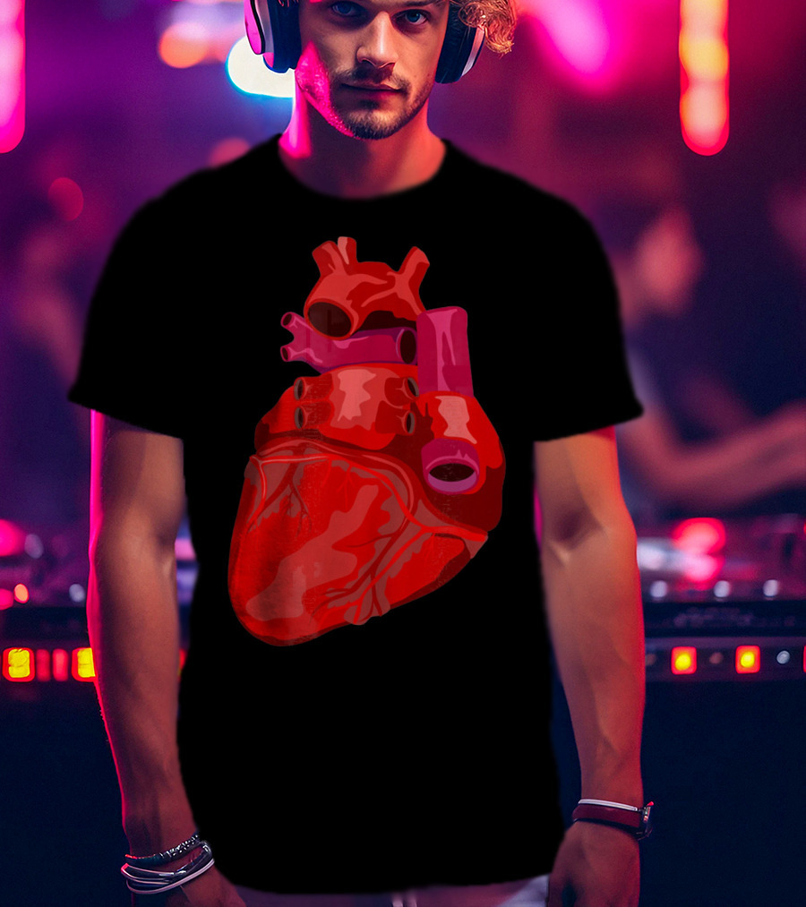 Anatomical Heart Funny Valentines Day Red Heart T-Shirt