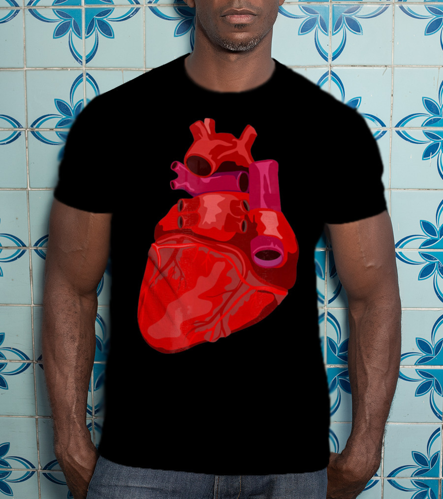 Anatomical Heart Funny Valentines Day Red Heart T-Shirt