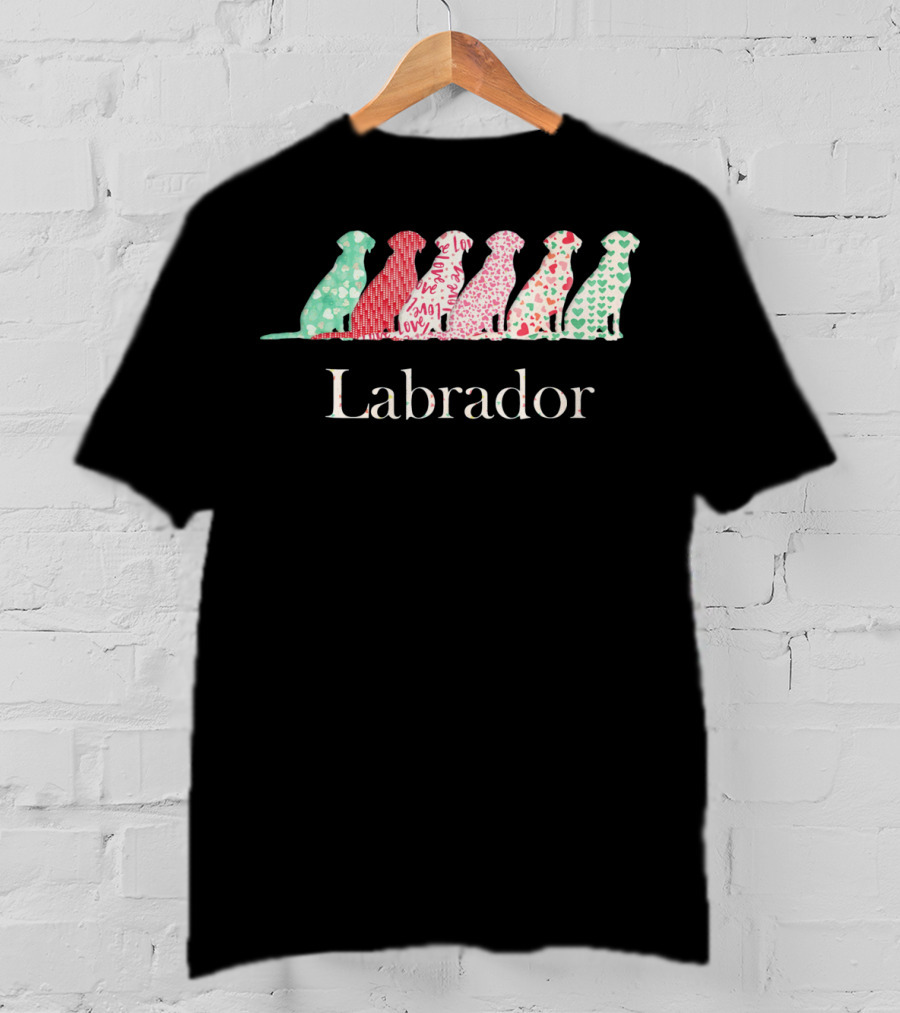 Labrador Love Hearts Valentine's Day Labrador Retriever T-Shirt