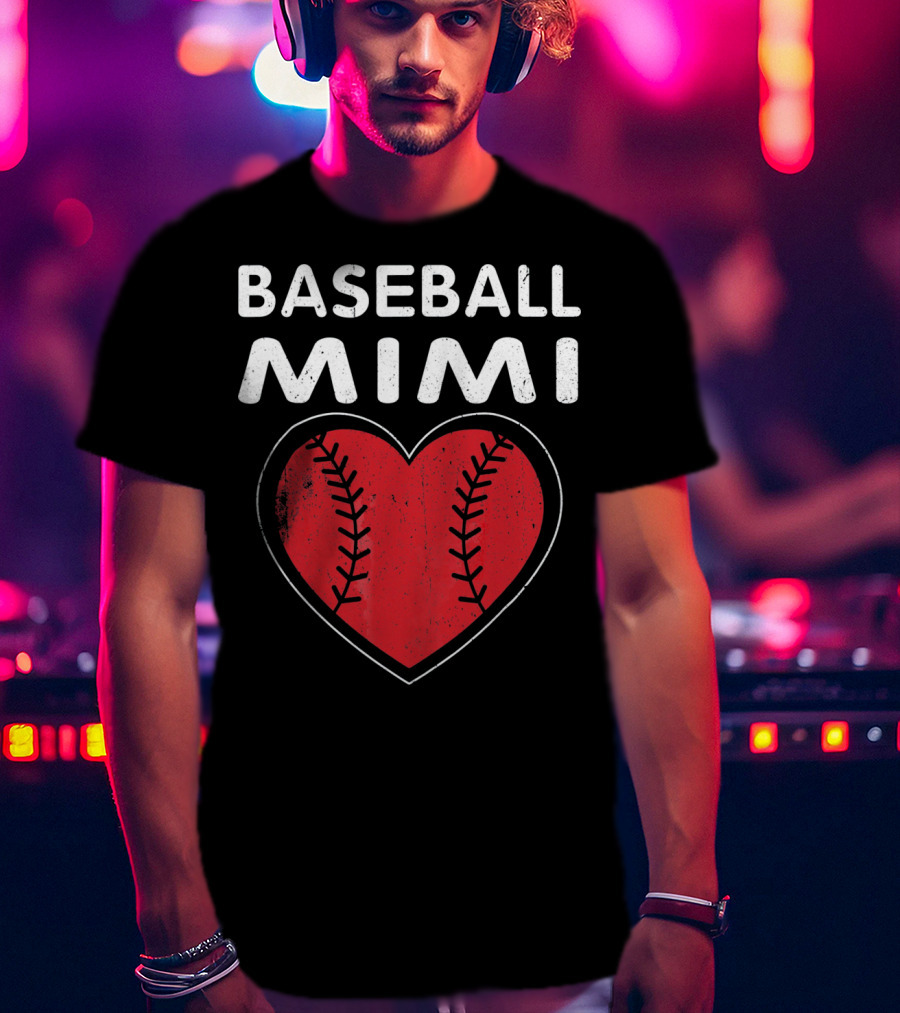 Baseball Mimi Heart Valentine T-Shirt
