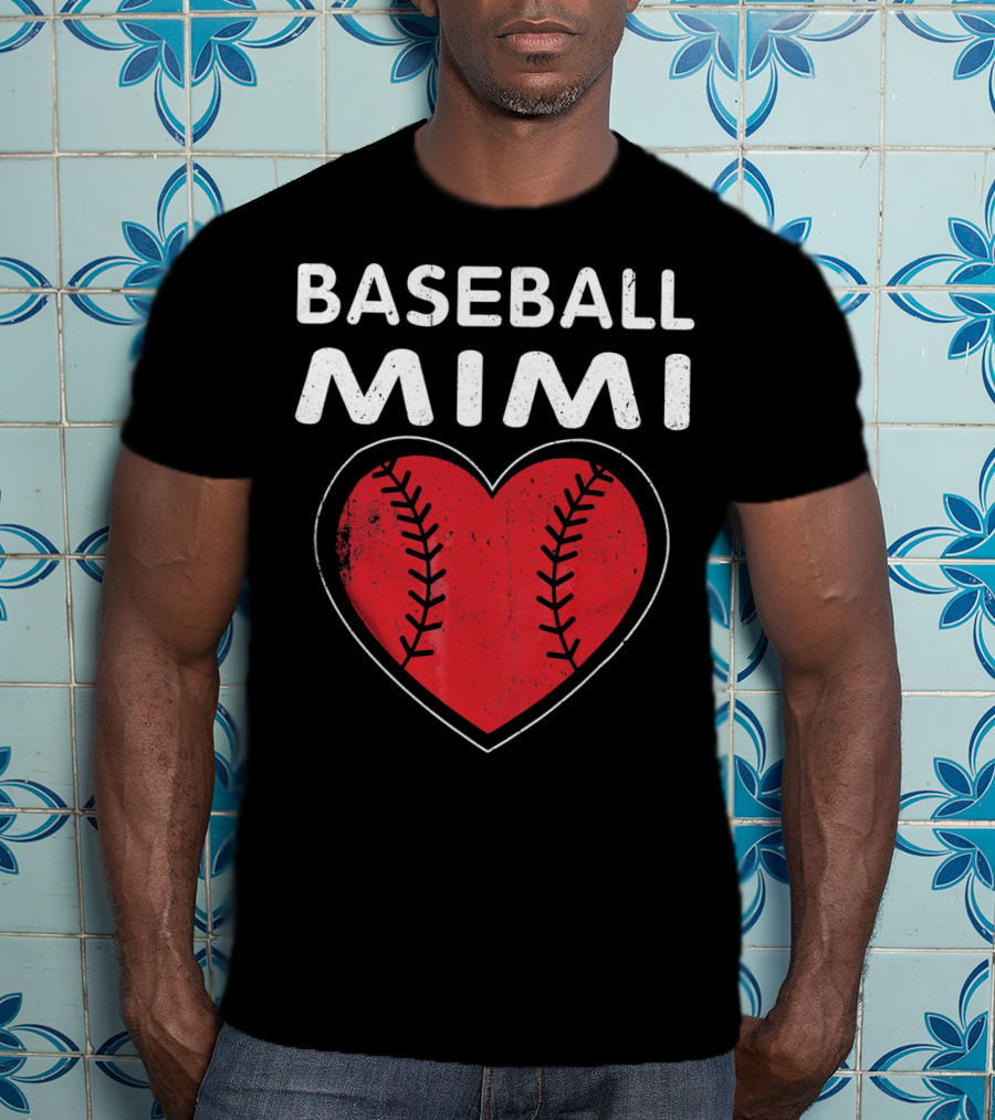 Baseball Mimi Heart Valentine T-Shirt