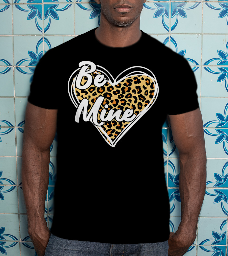 Be Mine Leopard Heart T-Shirt